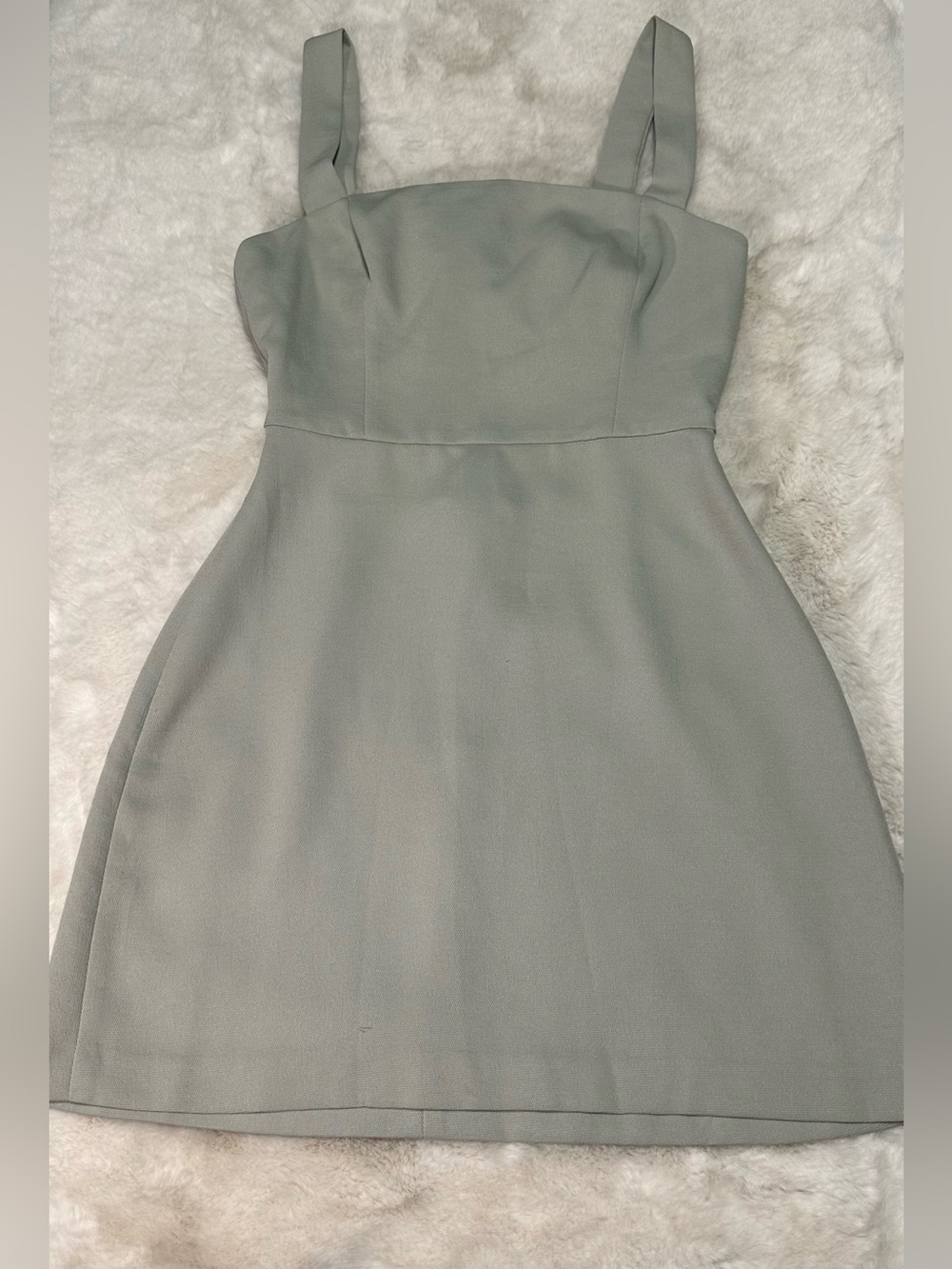 Women's mint green Square Neck Sleeveless Dress